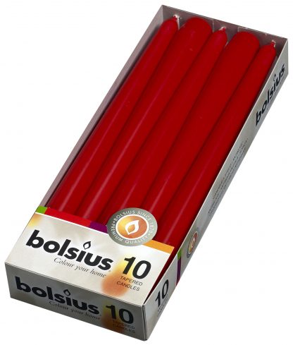 red tapered candles 10 pack