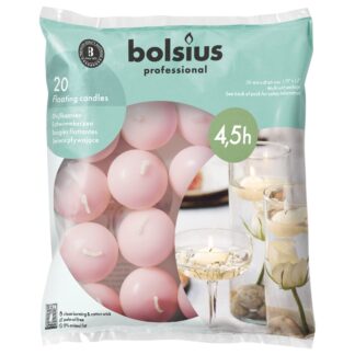 Floating Candles Bag of 20 - Misty Pink
